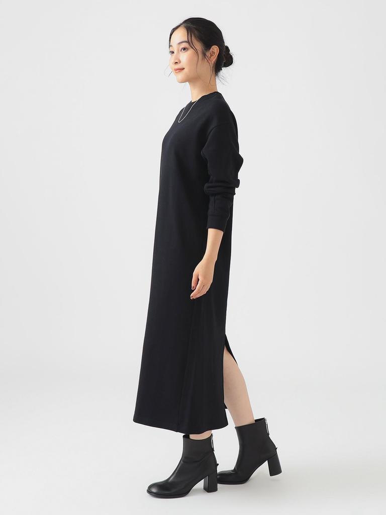 B:MING LIFE STORE by BEAMS Women's Fleece Dress with Sleeve Form (S-M) Black, Size S