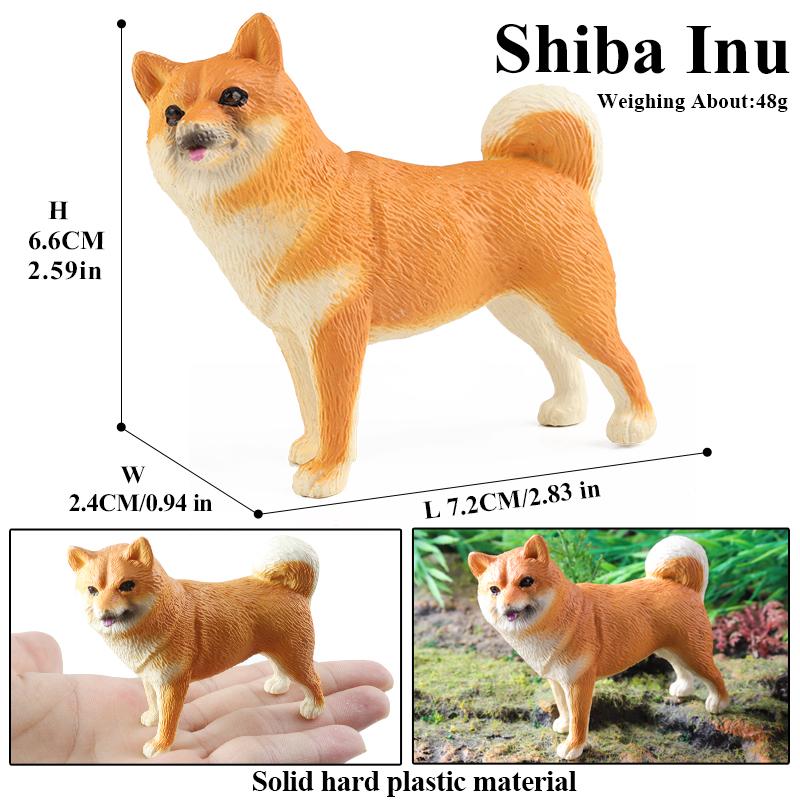 Oenux Dog Animals Model Husky Pug Pomeranian Rottweiler Chihuahua Action Figure Puppy Figurines PVC Cute Collection Toy Kid Gift