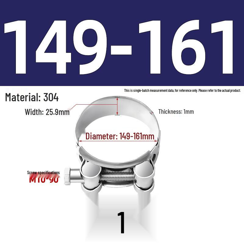 304 Stainless Steel Heavy Duty European Band Clamp for Water Pipe Fixation