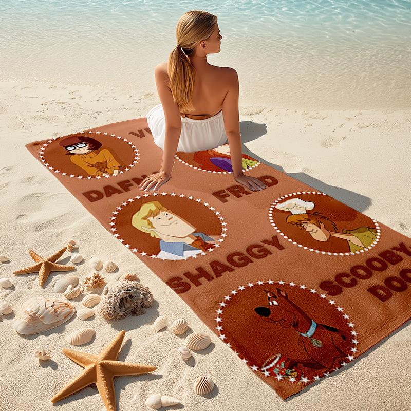 Scoobydoo Dog Portrait Soft Beach Towel Outdoor Vacation Beach Towel Outdoor Absorbent Bath Towel Blanket Beach Towel Beach Towel For Vacation Photos