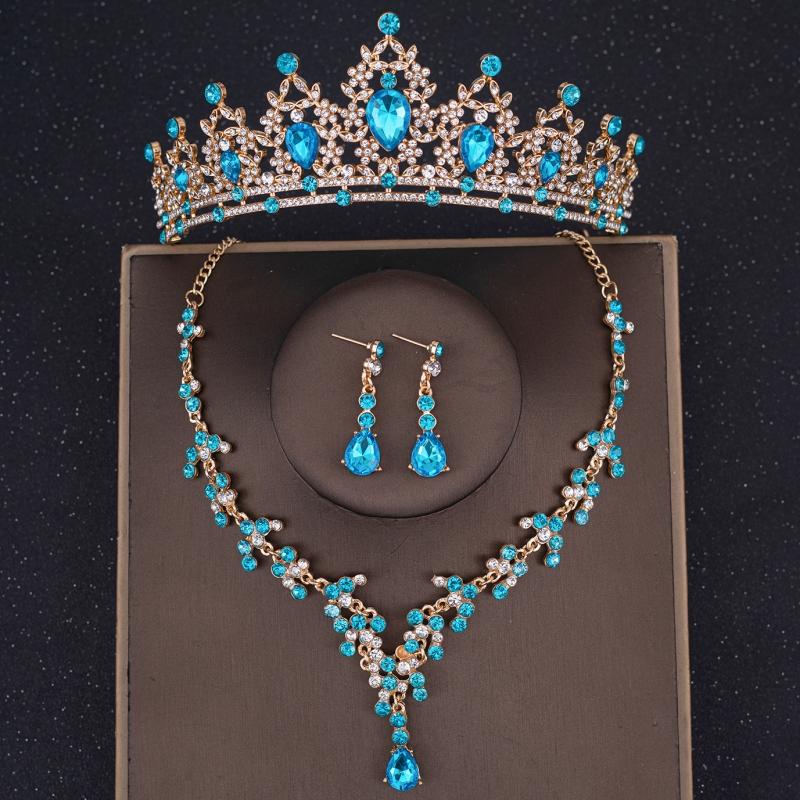 Baroque Crystal Tiaras And Crowns Rhinestone Bridal Jewelry Set Bridal Wedding Hair Accessories Jewelry Crown Tiara For Women