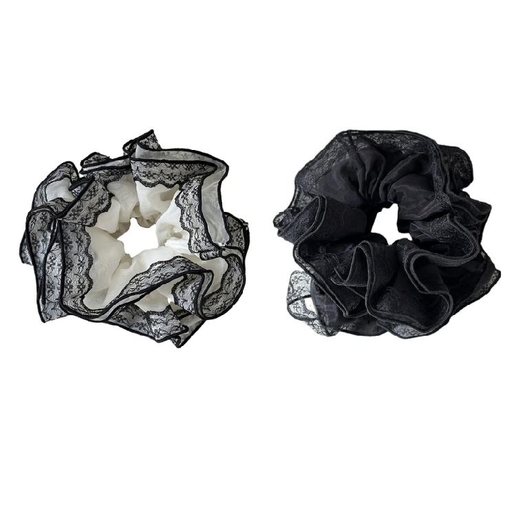 Aesthetic Scrunchies Women Hair Elastic Lace Hair Ties Wedding Party Headwear