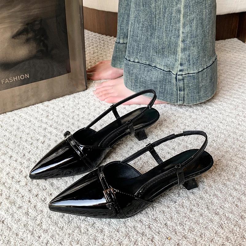 Fashion Ladies Shoes on Offer 2025 Summer High Heel Women's Sandals Fashion Elegant Pointed Toe Dress Sandalias Dancing Party Prom Shoes