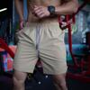 New Men's Solid Color Sports Shorts Casual Breathable Comfortable Elastic Waist Versatile Shorts