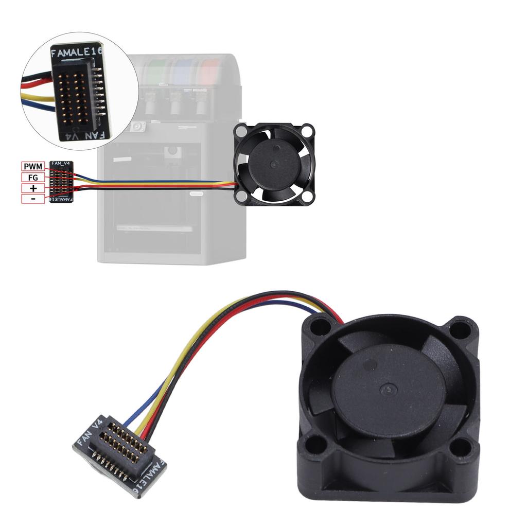 Hotend Cooling Fan 15000rpm Double Ball Bearing 3D Printer Extruder Hotend Heat Sink Fan for Bambula