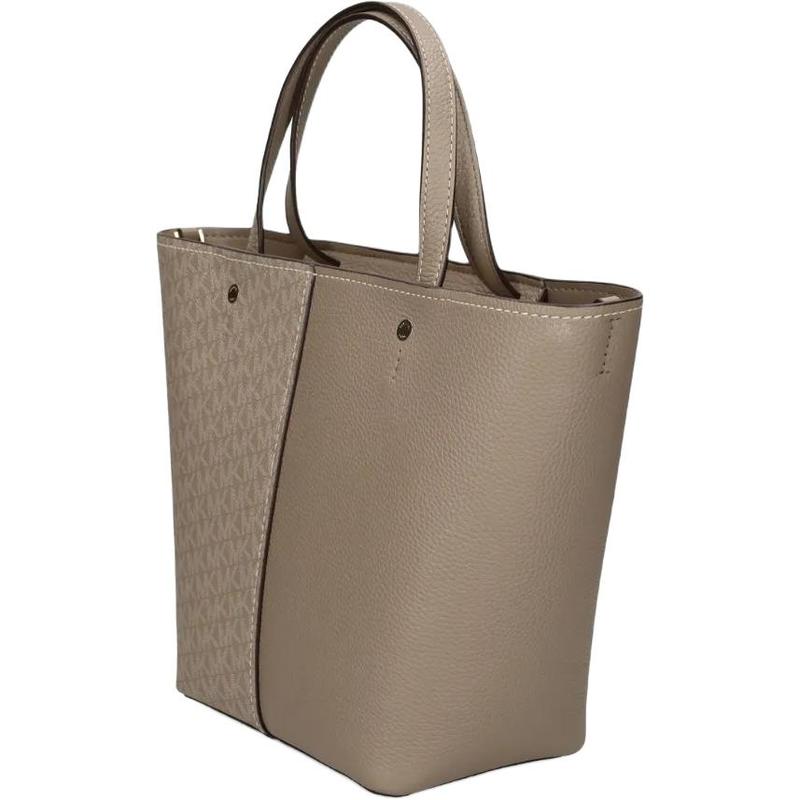 MICHAEL KORS Flora Monogram Coated Canvas Crossbody Tote Medium Women's Beige