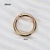 Black O-Ring Buckles Clips Zinc Alloy Round Push Trigger Snap Hooks Plated Gate Spring Carabiner