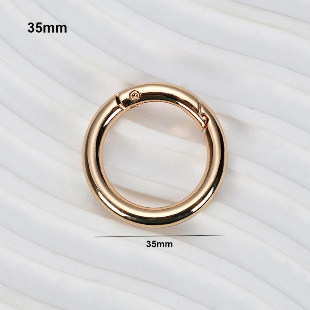 Black O-Ring Buckles Clips Zinc Alloy Round Push Trigger Snap Hooks Plated Gate Spring Carabiner