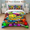 Bedding Set 1 Duvet Cover 2 Pillowcases Geometry Dash Print Soft Bed Linen Bedroom Decor
