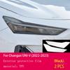 2 Pcs Car Headlight Protective Film Front Light Transparent Smoked Black TPU Sticker For Changan UNI-V - car Accessories