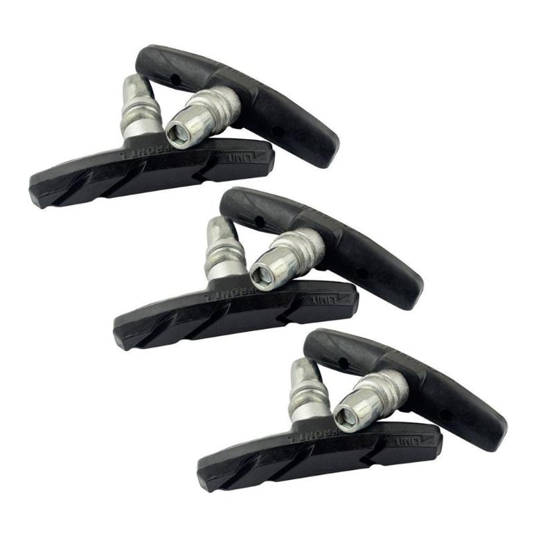 3 Pair Bicycles Brake Pad for Bike Rims Wheel Bike Brake Shoe Rubber Bike Disc Brake Pad Brake Replacement Pad Set
