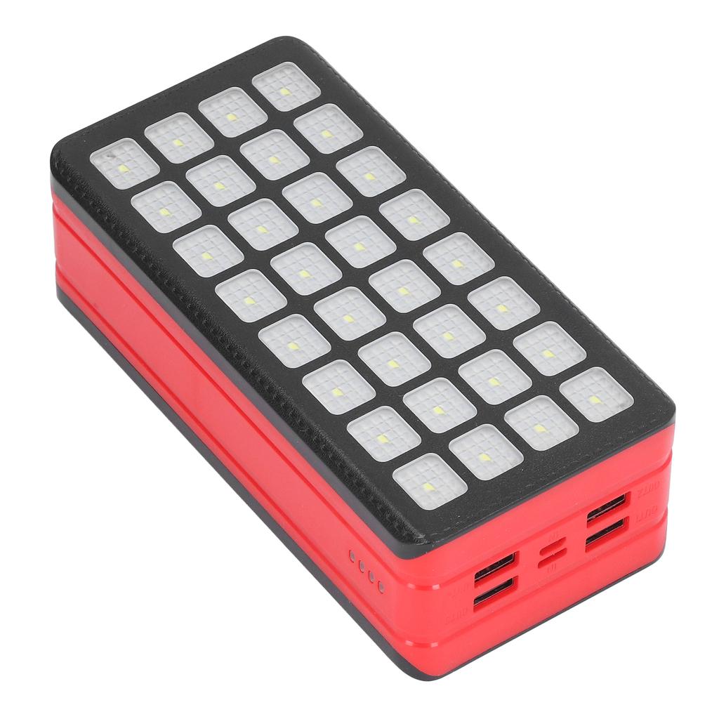 Baterie externă de exterior cu 32 LED-uri, capacitate 50000 mAh, 4 porturi USB și 3 moduri de iluminare pentru...