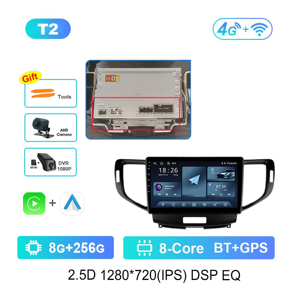 Pentru Honda Accord 8 2008 - 2012 Sistem Android 9 '' Radio Auto Player Multimedia WiFi DSP GPS Navi 4G WiFi Ecran HD Instrumente Auto