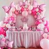 Bow Balloon Bow Tie Pink Balloon Mini large Bow Wedding Bride Shower Girl Birthday Gift Balloon  Bowknot Shape Foil Decoration