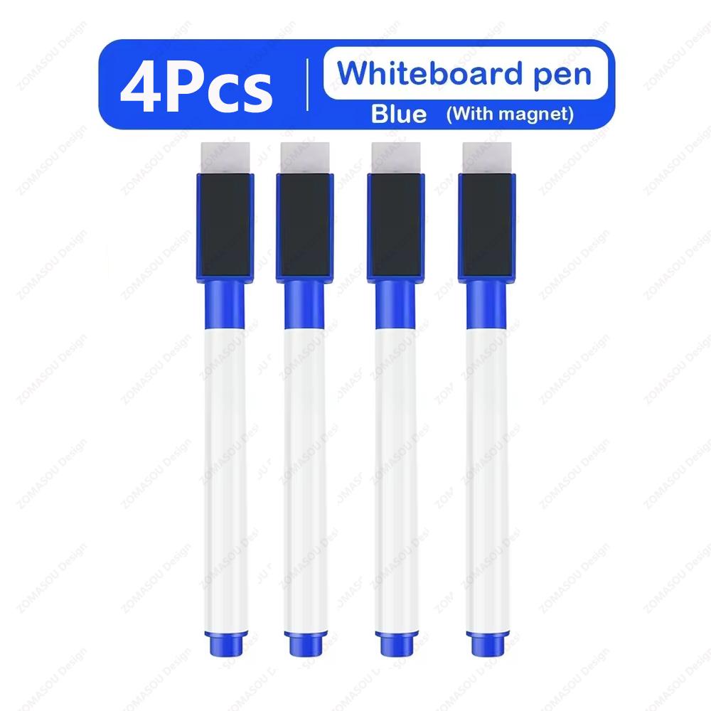 48-1Pcs Magnetic Erasable Whiteboard Pen Color Options Numbering Stationery Office Teaching Supplies for Student Blackboard Note