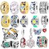 Copper Doll Dog Heart Rubik'S Cube Pendants Charms Fixed Clip Bead Fit Original Bracelet Diy Jewelry Women Gift