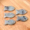 Hand Carved Healing Crystals Fish Figurine Natural Stone Animal Statue Amethyst Gemstone Pendant Home Decor DIY Hanging Ornament