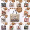 Elephant Hello Kitty Butterfly Embroidered Canvas Tote Bag With Seamed Stitching For Daily Use