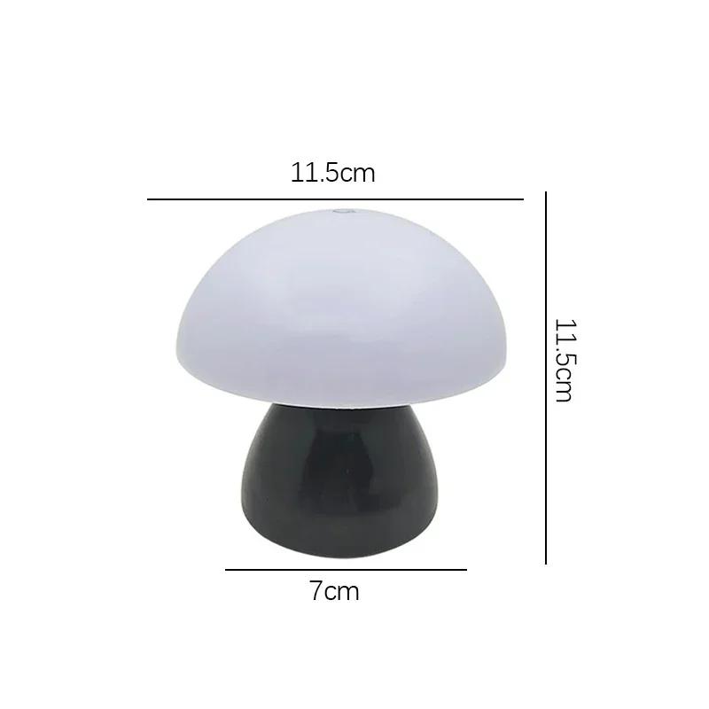 Mushroom LED Table Lamp Touch Dimming USB Charging Night Light for Bedroom/Desk/Coffee Bar Decorative Ambient Night Lighting