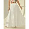 Women's Fashionable Layered Long Skirt Casual Solid Color Elastic Waist Women Half Skirt Holiday Date Vacation