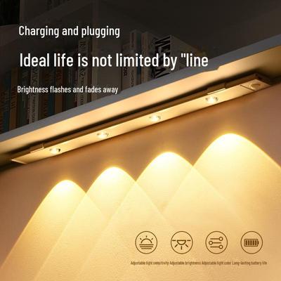 Ultraflache LED Katzenaugen-Bewegungssensorlampe - Wiederaufladbar & Selbstklebend für Kleiderschrank oder Weinschrank