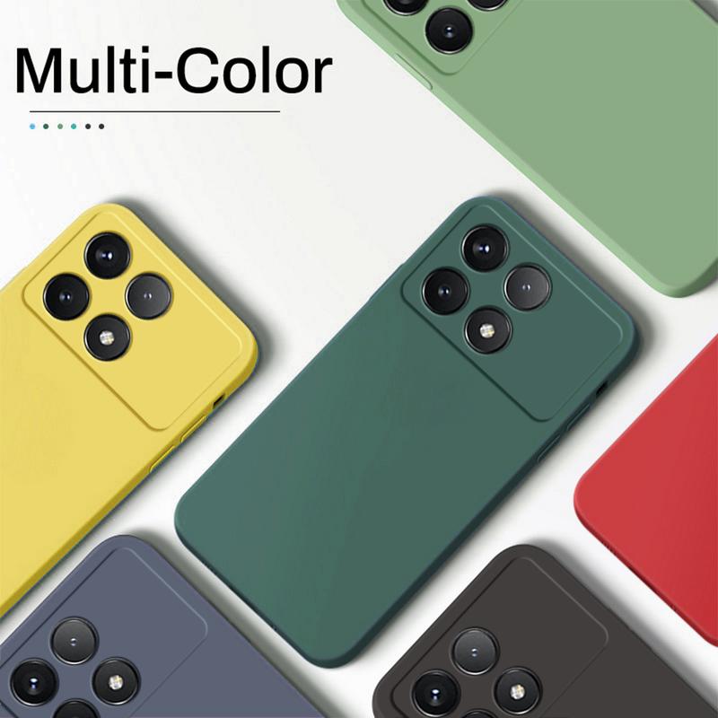 For Poco X6 Poco X 6 Pro Pocox6 Pro Case Square Liquid Silicone Phone Case For Xiaomi Poco X6 Pro Poco X 6 Pro Pocox6 Pro Soft Cover