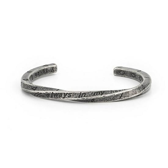Viking Möbius Titanium Steel Bangle Bracelet - Unisex Retro European & American Accessory