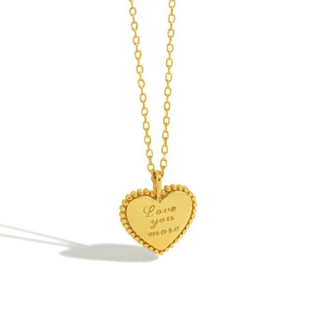 

Изысканные ожерелья в форме сердца для женщин, 925 пробы, серебряные золотые подвески для влюбленных, подарок на День святого Валентина, колье, ювелирные изделия 45.5cm