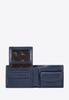 Wittchen Men's Leather Wallet With A Lapel Panel, Navy Blue, Natural Leather
