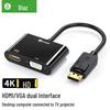 Biaz 2-in-1 DP to HDMI/VGA 4K Adapter Cable