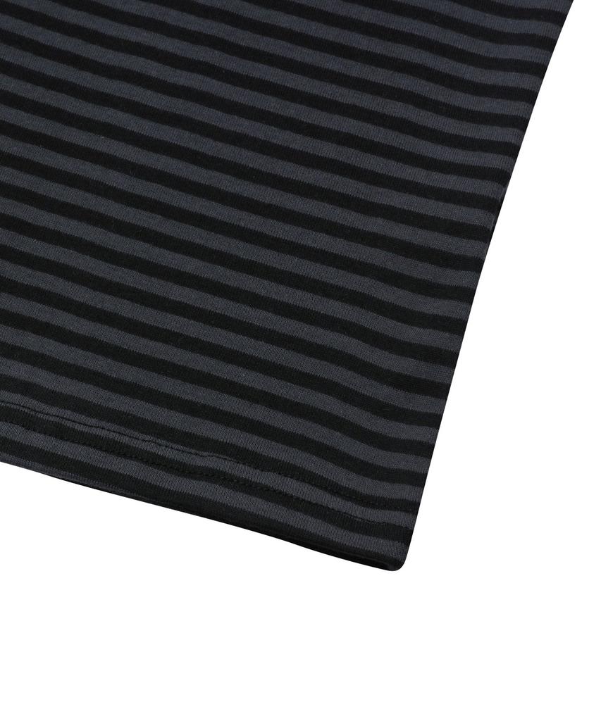 MUCENT Emma Off-Shoulder Striped Slim Fit Short Sleeve Tee