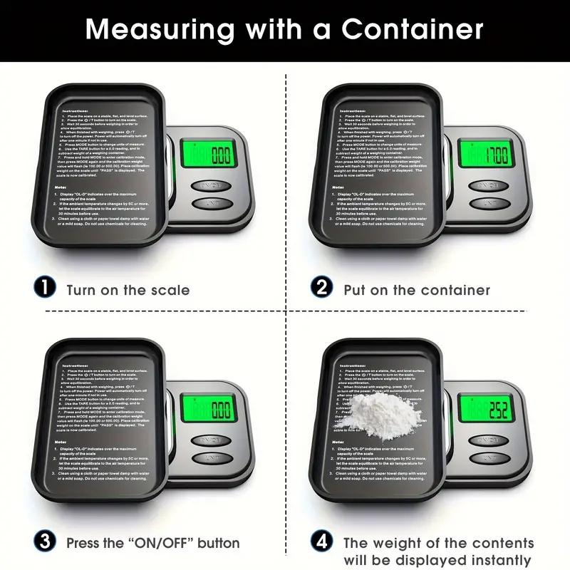 Mini Electronic Scale with LCD Backlit Display, 0.01g Precision, Portable Push Button Keyed Weighing Scale for Jewelry, Herbs