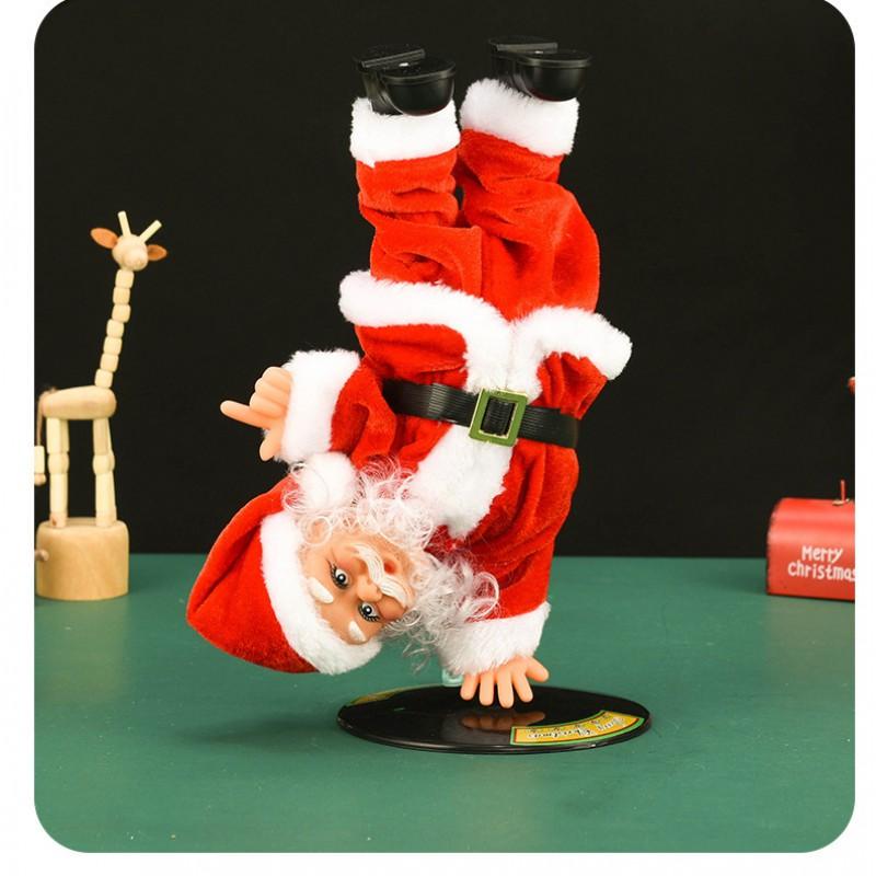 Christmas Decor Electric Inverted Santa Music Dancing Doll Kids Xmas Gift