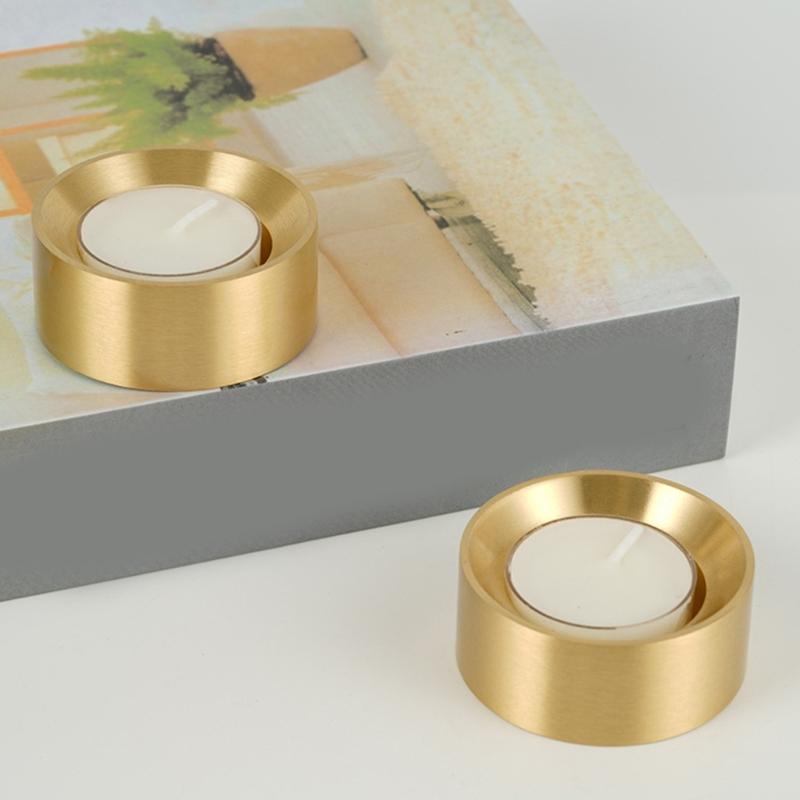 Candlesticks Candle Holder Brass Retro Golden Candle Holder Home Decorations Candlesticks Room Metal Stand