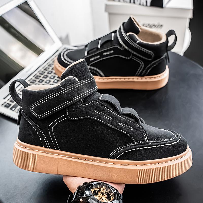 Shoes for Men Fashionable Suede High Top Casual Sneaker Outdoor Comfortable Non-slip Wear-resistant Men Short Boots Botas Hombre