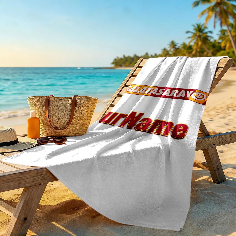 Galatasaray Customized Name Beach Towel Quick-Dry Soft Microfiber Suitable for Sports Travel Swimming Yoga Bathroom Beach And Pool