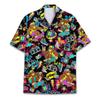 Cub Muzică Disco Retro Cămăși Hawáiene Pentru Bărbați Galaxie Pop Skateboard Bărbați Hawáiene Anii '80 '90 Cămăși cu Mânecă Scurtă Cămăși Hip Hop