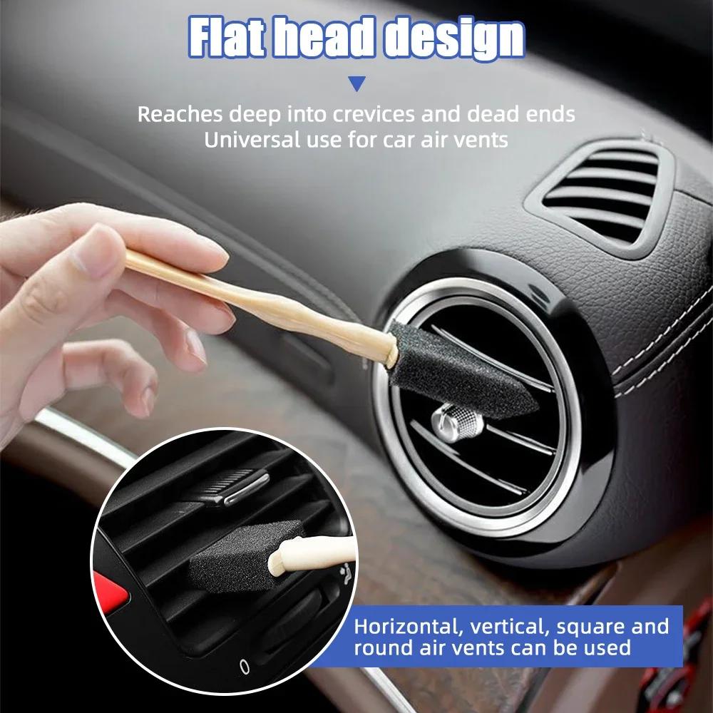 15PCS Car Air Conditioner Sponge Brush Car Detailing Brush Car Grille Cleaner Crevice Dust Removal Brush Auto Clean Tool