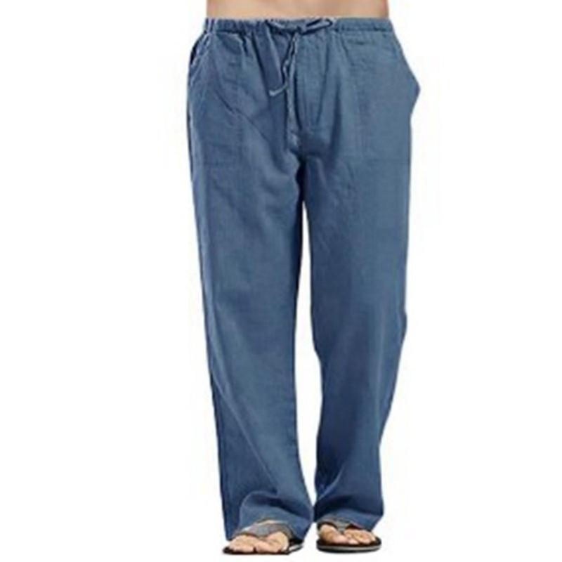 Men's Linen Casual Pants Spring and Autumn Men's Cotton and Linen Casual Trousers