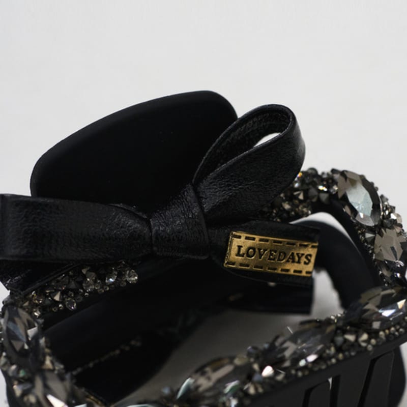 

SORRY TOO MUCH LOVE Leather Jewel Square Hair Claw Clip_Black SINGLE TYPE