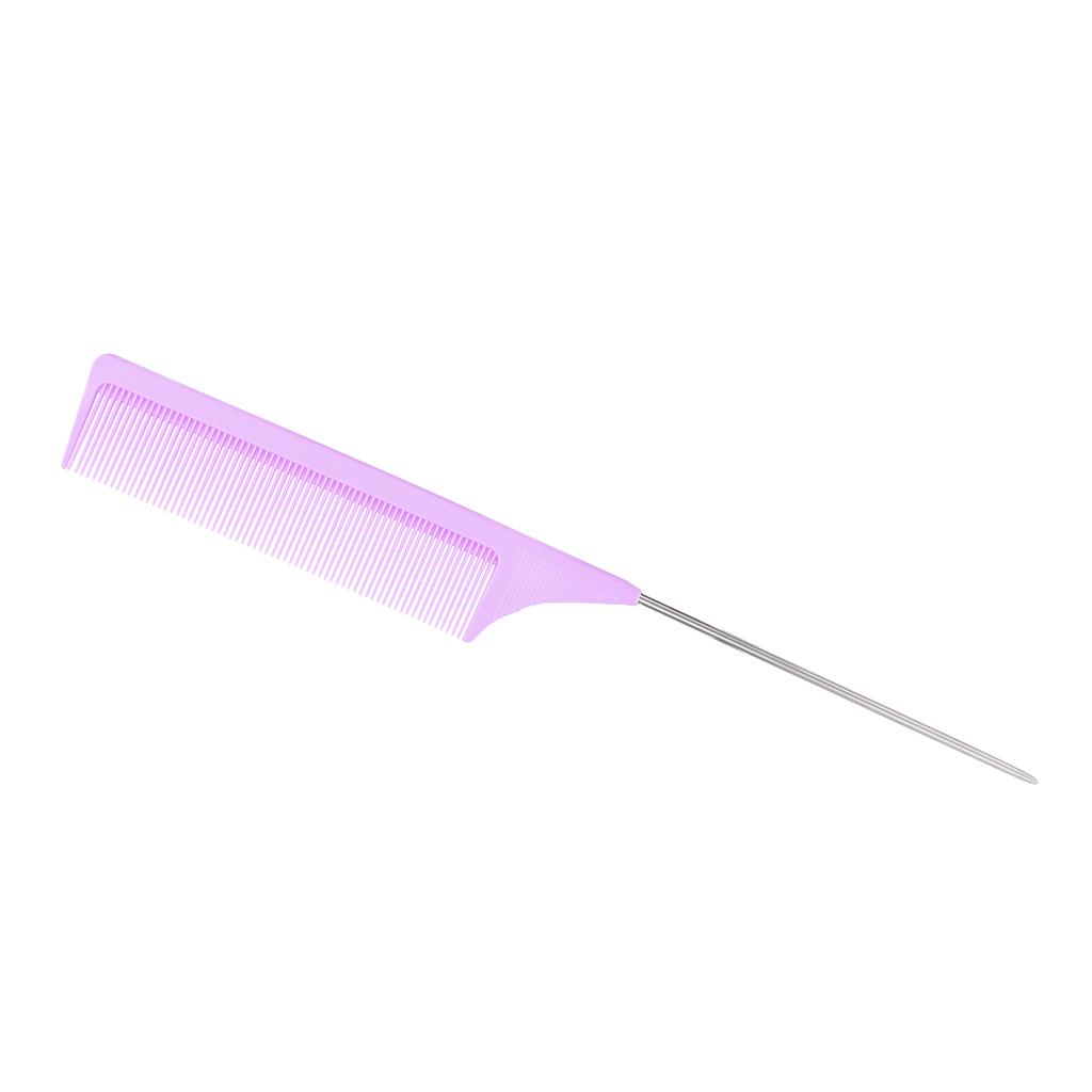 Pieptene Pintail din Oțel Piepteni Coadă de Șobolan de Frizerie Instrument Fin de Coafură pentru Femei Coafare Păr Violet