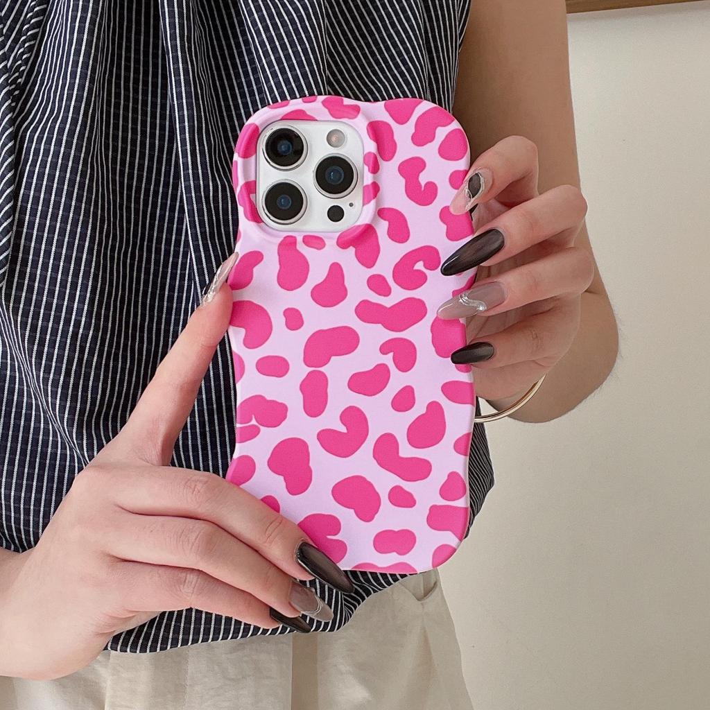 Korean Leopard Print Premium Phone Case for iPhone 17 Pro Max, 16, 14/13