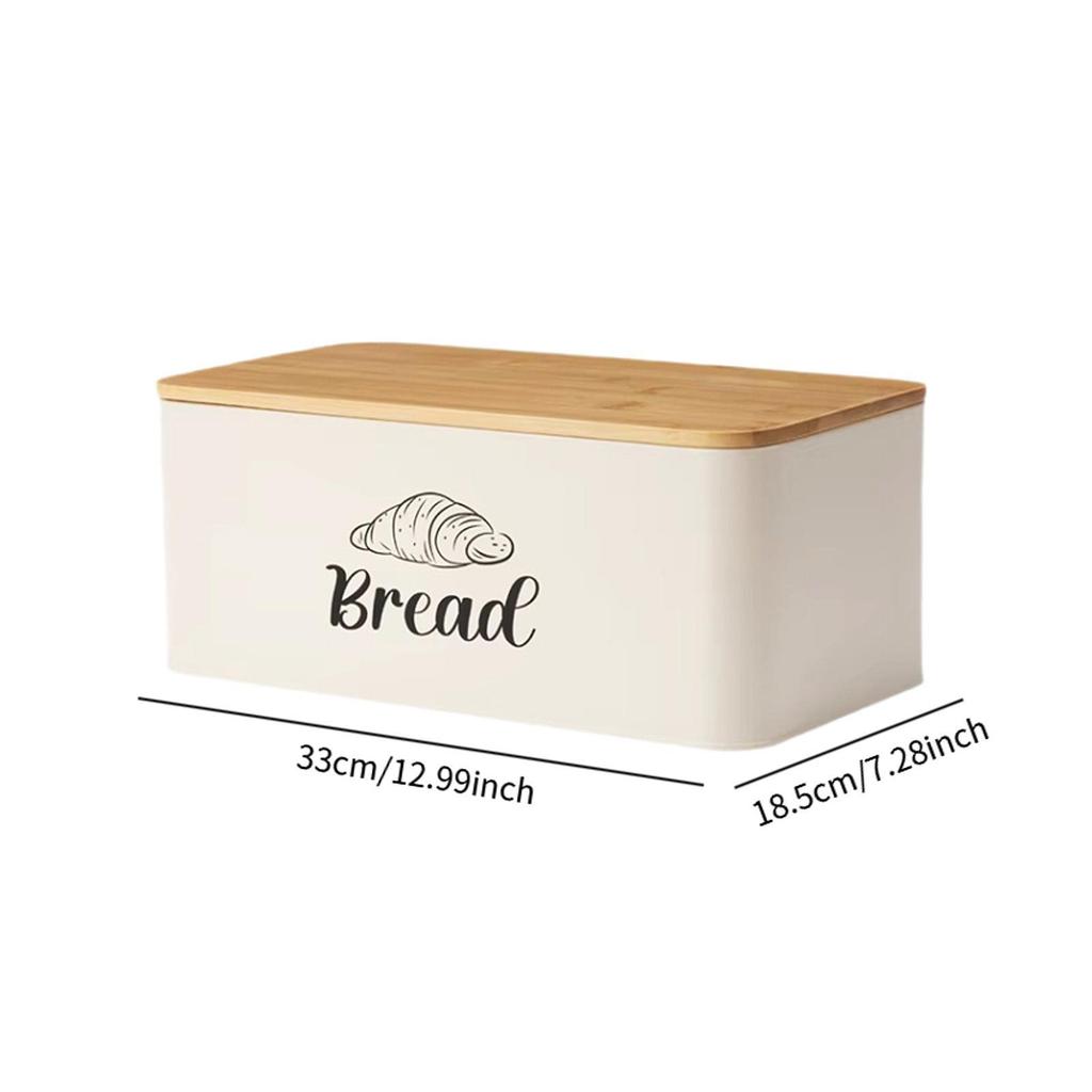 Bread Box for Kitchen Countertop Versatile Gifts Bread Bin with Bamboo Lid for Baked Goods Coffee Shop Pantry Bakery Cookies