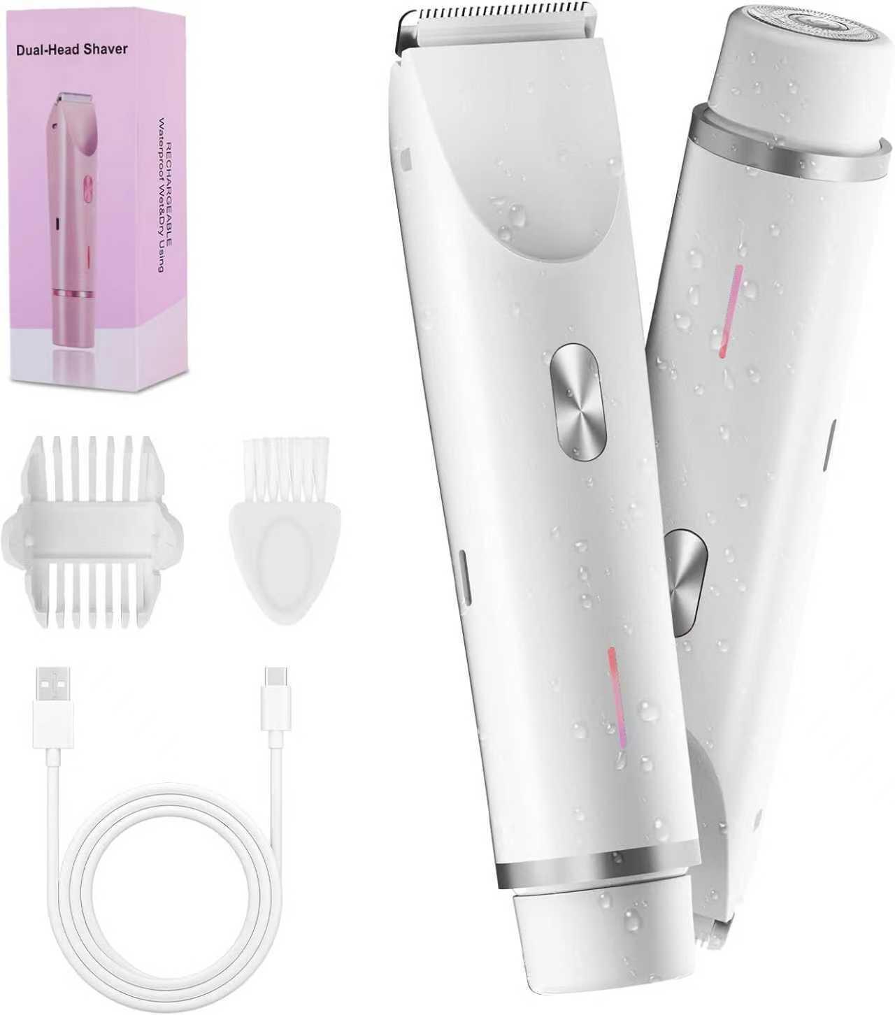 

Women s Electric Depilator: Safe, Anti-Scratch Shaver for Private Parts, Pubic Hair, Underarms, and Full Body білий