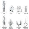 8 Pcs 16mm Pipe Dredge Cutter Heads Combination Cutter Head Set  Pipeline Dredging Machine