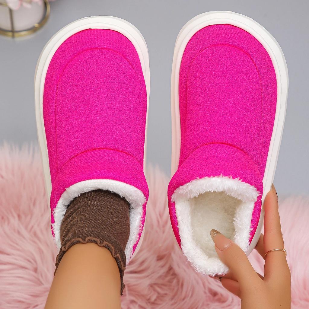 Fashion 2024 New Slip on Comfortable Thick-soled Casual Cold-resistant Women Boots Winter Fashion Round-toe Flat-heeled Warm Snow Boots