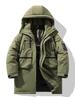 Trendy Mid-Length Winter Hooded Down Jackets: Casual, Loose, Multi-Pocket Style for Couples