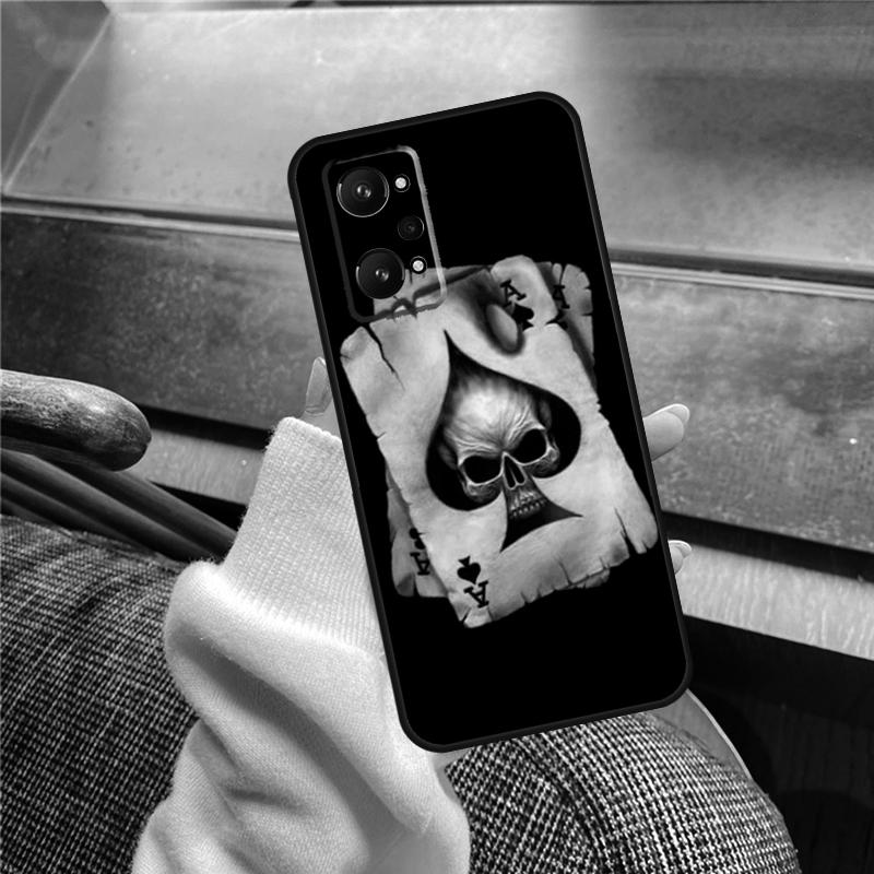 Ace of Spades Poker Case For Realme 11 12 13 14 Pro Plus C53 C55 C51 C25 C63 C61 C65 C67 C71 C75 GT6 GT7 15 Pro