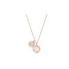 Tahlia Doble Pink Necklace Set with Diamonds Rose Gold Plated Necklace Women's Rose Gold Plated 5564908