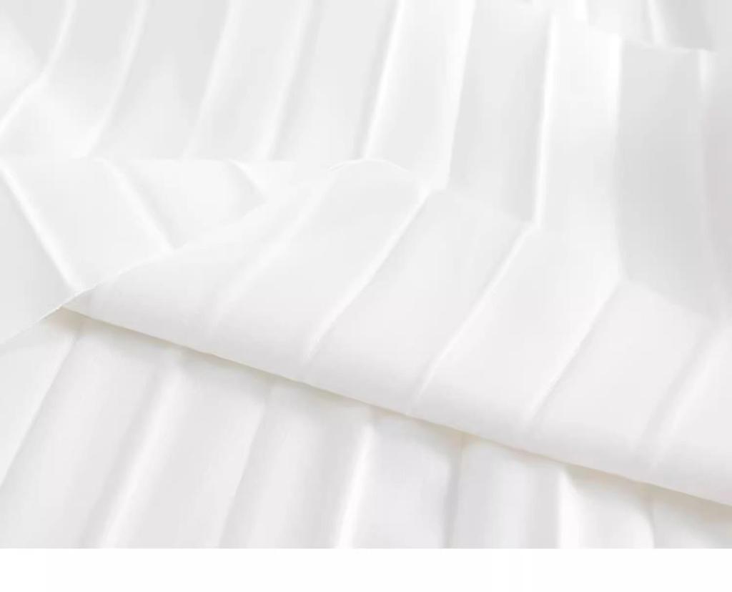 Women's Gradient Pleated Midi Skirt: Classic A-Line Slimming Design for Spring & Summer